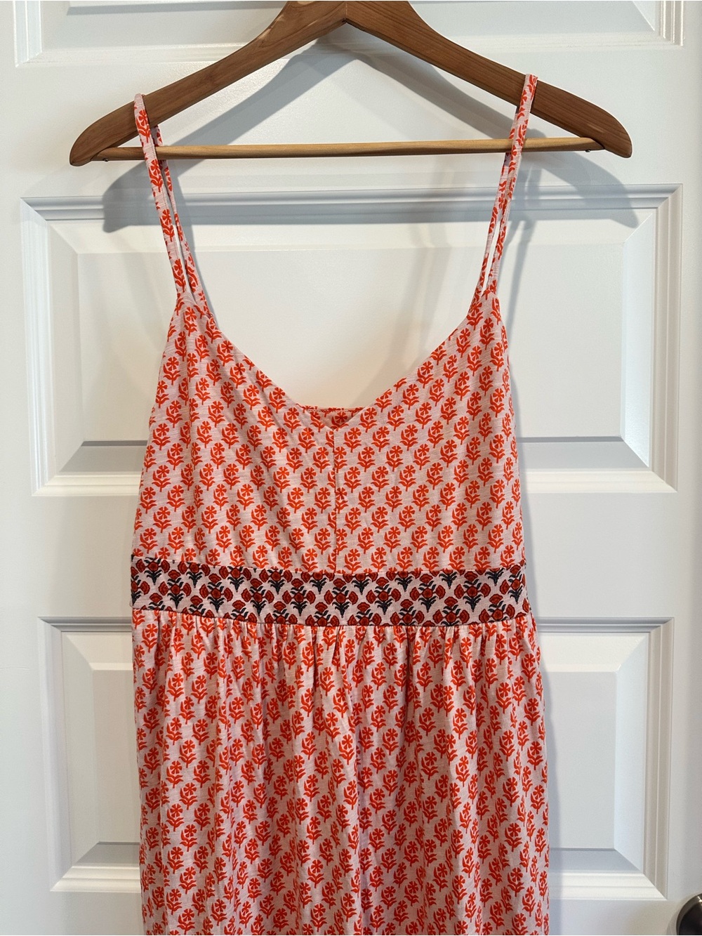 Boden Strappy Jersey Maxi Dress – Woodblock Bloom | Size 8R | EUC - Picture 6 of 9